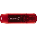 Intenso Rainbow Line - USB flash drive - 128 GB - USB 2.0 - transparent red