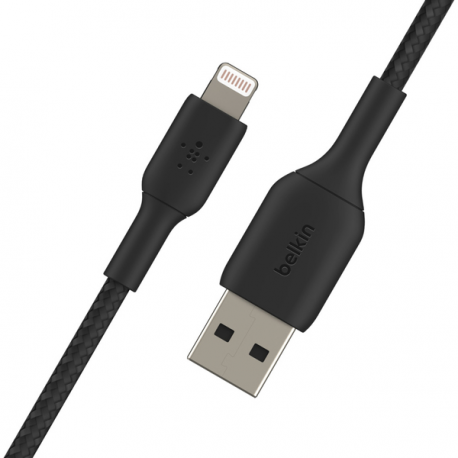 Belkin BOOST CHARGE - Lightning cable - Lightning male to USB male - 15 cm - black - for Apple iPad / iPhone / iPod (Lightning) - 3