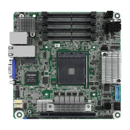 ASRock Rack X570D4I-2T - Motherboard - mini ITX - Socket AM4 - AMD X570 Chipset - USB 3.2 Gen 1, USB 3.2 Gen 2 - 2 x 10 Gigabit LAN - onboard graphics - 0