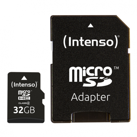 Intenso - Flash memory card (microSDHC to SD adapter included) - 32 GB - Class 4 - microSDHC - 4