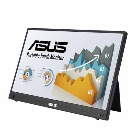 ASUS ZenScreen Touch MB16AHT - LED monitor - 16" (15.6" viewable) - portable - touchscreen - 1920 x 1080 Full HD (1080p) @ 60 Hz - IPS - 250 cd/m² - 700:1 - 5 ms - Mini HDMI, 2xUSB-C - speakers - dark grey - 1