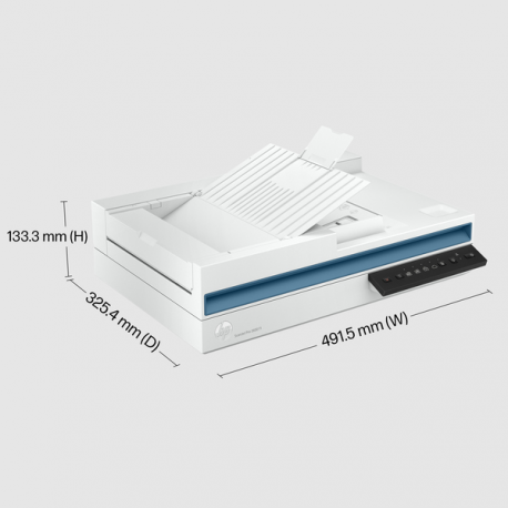 HP Scanjet Pro 2600 f1 - Document scanner - CMOS / CIS - Duplex - A4 / Legal - 1200 dpi x 1200 dpi - up to 25 ppm (mono) / up to 25 ppm (colour) - ADF (60 sheets) - up to 1500 scans per day - USB 2.0 - 13