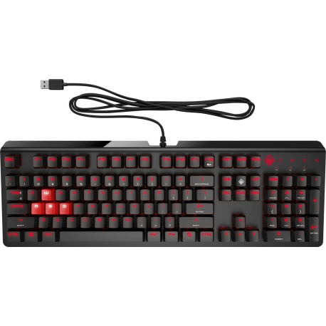 OMEN by HP Encoder - Keyboard - backlit - USB - red - for OMEN by HP Laptop 16; Victus 15L by HP; Victus by HP Laptop 16; Pavilion TP01 - 0