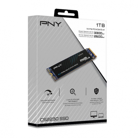 PNY CS2230 - SSD - 1 TB - internal - M.2 2280 - PCIe 3.0 x4 (NVMe) - 5