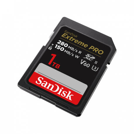 SanDisk Extreme Pro - Flash memory card - 1 TB - Video Class V60 / UHS-II U3 / Class10 - SDXC UHS-II - 1