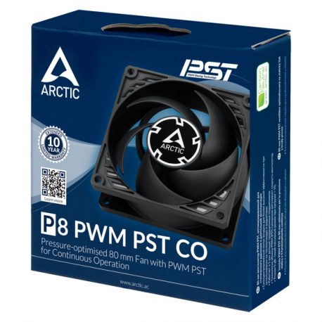 ARCTIC P8 PWM PST CO - Case fan - 80 mm - black - 1