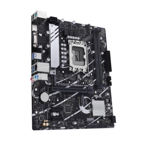 ASUS PRIME B760M-K D4 - Motherboard - micro ATX - LGA1700 Socket - B760 Chipset - USB 3.2 Gen 1 - 2.5 Gigabit LAN - onboard graphics (CPU required) - HD Audio (8-channel) - 2