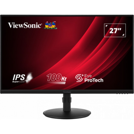 ViewSonic VG2708A - LED monitor - 27" - 1920 x 1080 Full HD (1080p) @ 100 Hz - IPS - 250 cd / m² - 1300:1 - 5 ms - HDMI, VGA, DisplayPort - speakers - 0