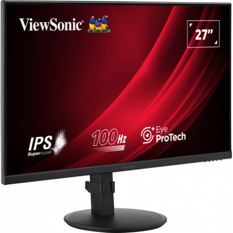 ViewSonic VG2708A - LED monitor - 27" - 1920 x 1080 Full HD (1080p) @ 100 Hz - IPS - 250 cd / m² - 1300:1 - 5 ms - HDMI, VGA, DisplayPort - speakers - 1