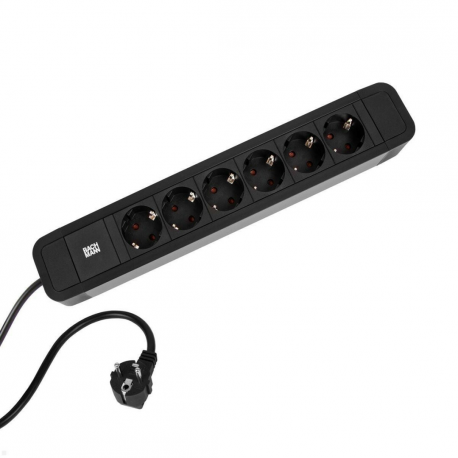 Bachmann PRIMO 2 - Power strip - output connectors: 6 (6 x power) - 2 m cord - black - 0