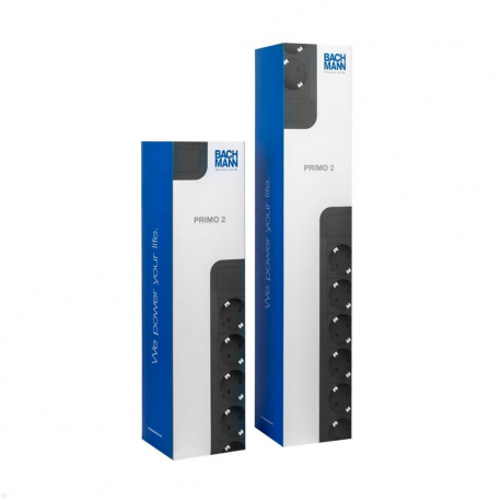 Bachmann PRIMO 2 - Power strip - output connectors: 6 (6 x power) - 2 m cord - black - 8