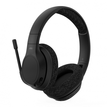 Belkin SoundForm Adapt - Headphones with mic - full size - Bluetooth - wireless, wired - 3.5 mm jack, USB-C - black - 0
