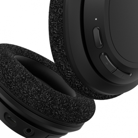 Belkin SoundForm Adapt - Headphones with mic - full size - Bluetooth - wireless, wired - 3.5 mm jack, USB-C - black - 2