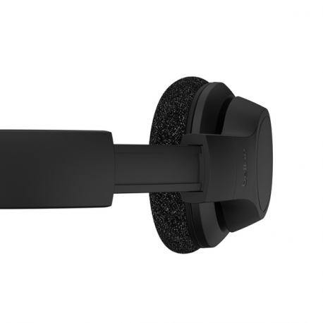 Belkin SoundForm Adapt - Headphones with mic - full size - Bluetooth - wireless, wired - 3.5 mm jack, USB-C - black - 4