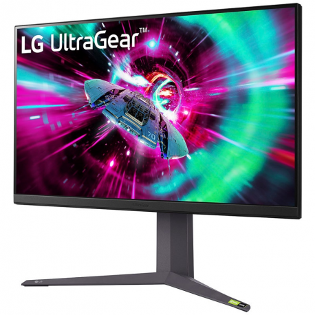 LG UltraGear 32GR93U-B - GR93U Series - LED monitor - gaming - 32" (31.5" viewable) - 3840 x 2160 4K @ 144 Hz - IPS - 500 cd / m² - 1000:1 - DisplayHDR 400 - 1 ms - 2xHDMI, DisplayPort - purple grey - 4