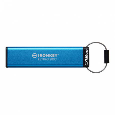 Kingston IronKey Keypad 200C - USB flash drive - encrypted - 512 GB - USB 3.2 Gen 1 - 3