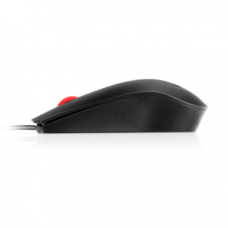 Lenovo - Mouse - ergonomic - optical - 3 buttons - wired - USB-A - black - brown box - CRU - 5