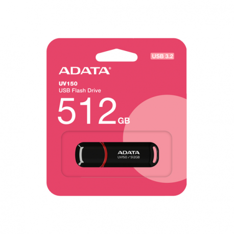 ADATA DashDrive UV150 - USB flash drive - 512 GB - USB 3.2 Gen 1 - black - 1