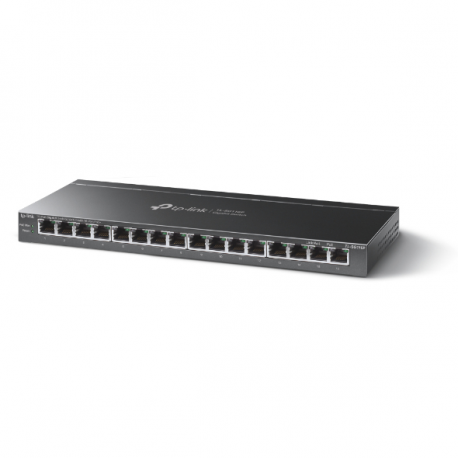 TP-Link TL-SG116P V1 - Switch - unmanaged - 16 x 10 / 100 / 1000 (PoE+) - desktop - PoE+ (120 W) - 1