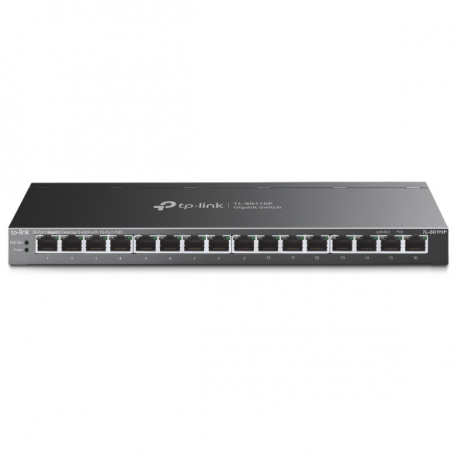 TP-Link TL-SG116P V1 - Switch - unmanaged - 16 x 10 / 100 / 1000 (PoE+) - desktop - PoE+ (120 W) - 4