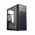 Gembird Fornax M100B - - ATX - windowed side panel (glass) - no power supply (ATX) - black - USB / Audio