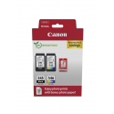 Canon PG-545  /  CL-546 Value Pack - 2-pack - 8 ml - black, colour (cyan, magenta, yellow) - original - hanging box - ink cartridge  /  paper kit - for PIXMA iP2850, MG2450, MG2550, TR4550, TR4551