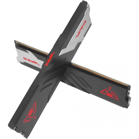 Patriot Viper Venom DDR5 series - DDR5 - kit - 16 GB: 2 x 8 GB - DIMM 288-pin - 5600 MHz  /  PC5-44800 - CL40 - 1.25 V - unbuffered - on-die ECC - silver, red, matte black - 2