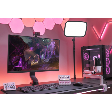 Elgato Stream Deck + - Keypad - with LCD touch panel, 4 dials - backlit - USB 2.0 - white - 2