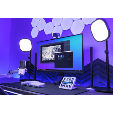 Elgato Stream Deck + - Keypad - with LCD touch panel, 4 dials - backlit - USB 2.0 - white - 4