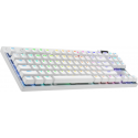 Logitech G PRO X TKL - Keyboard - tenkeyless - backlit - Bluetooth, LIGHTSPEED - QWERTZ - German - key switch: Tactile - white
