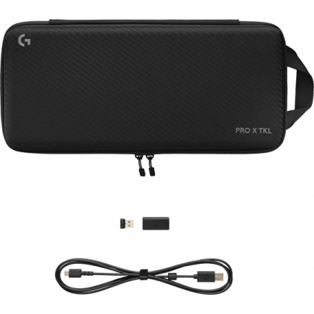 Logitech G PRO X - Keyboard - tenkeyless - backlit - Bluetooth, 2.4 GHz - key switch: GX Red Linear - black - 2