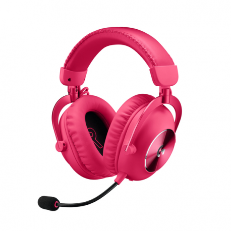 Logitech G Pro X 2 - Headset - full size - Bluetooth  /  LIGHTSPEED - wireless, wired - 3.5 mm jack - noise isolating - magenta - 0