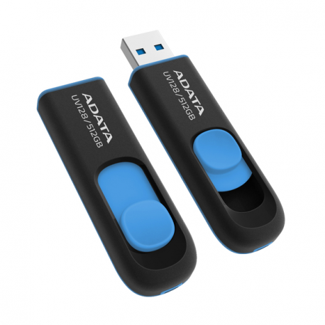 ADATA UV128 - USB flash drive - 512 GB - USB 3.2 Gen 1 - black & blue - 3