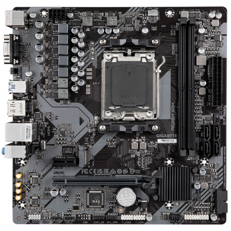 Gigabyte A620M S2H - Motherboard - micro ATX - Socket AM5 - AMD A620 Chipset - USB 3.2 Gen 1, USB-C 3.2 Gen 1 - Gigabit LAN - onboard graphics (CPU required) - HD Audio (8-channel) - 2