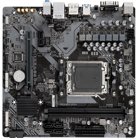 Gigabyte A620M S2H - Motherboard - micro ATX - Socket AM5 - AMD A620 Chipset - USB 3.2 Gen 1, USB-C 3.2 Gen 1 - Gigabit LAN - onboard graphics (CPU required) - HD Audio (8-channel) - 3