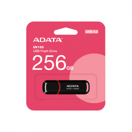 ADATA UV150 - USB flash drive - 256 GB - USB 3.2 Gen 1 - black - 1
