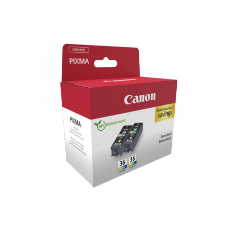 Canon CLI-36 Color Twin Pack - 2-pack - 12 ml - colour (cyan, magenta, yellow) - original - ink tank - 1