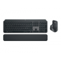 Logitech MX Keys S Combo - Keyboard and mouse set - backlit - wireless - Bluetooth LE - Nordic (Danish/Finnish/Norwegian/Swedish) - key switch: Scissor-Key - graphite - with Palm Rest