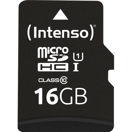 Intenso Performance - Flash memory card (microSDHC to SD adapter included) - 16 GB - UHS-I U1  /  Class10 - microSDHC UHS-I - 1