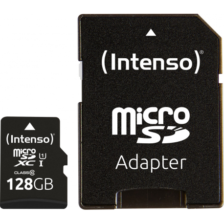 Intenso - Flash memory card (SD adapter included) - 128 GB - UHS-I U1 / Class10 - microSDXC UHS-I - 0