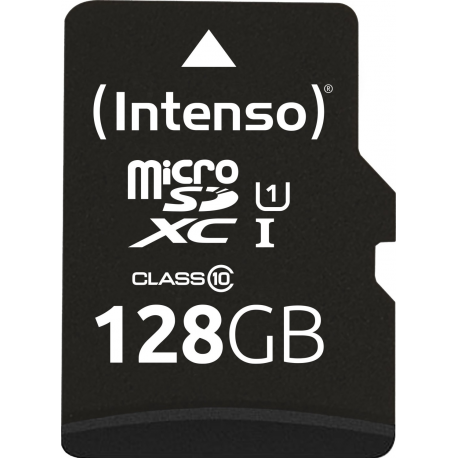 Intenso - Flash memory card (SD adapter included) - 128 GB - UHS-I U1 / Class10 - microSDXC UHS-I - 1