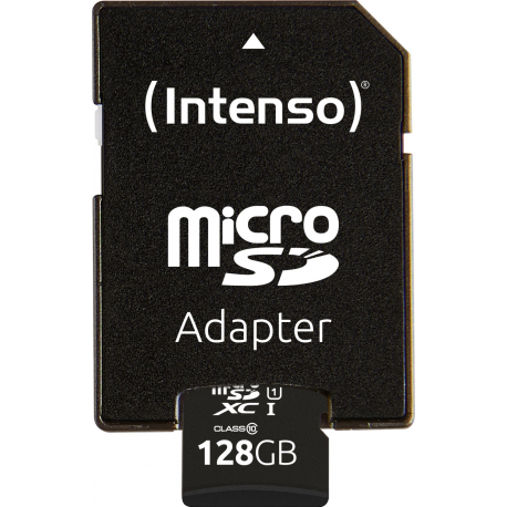 Intenso - Flash memory card (SD adapter included) - 128 GB - UHS-I U1 / Class10 - microSDXC UHS-I - 2