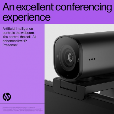 HP 965 Streaming - Webcam - colour - 8 MP - 3840 x 2160 - audio - USB 3.0 - 2