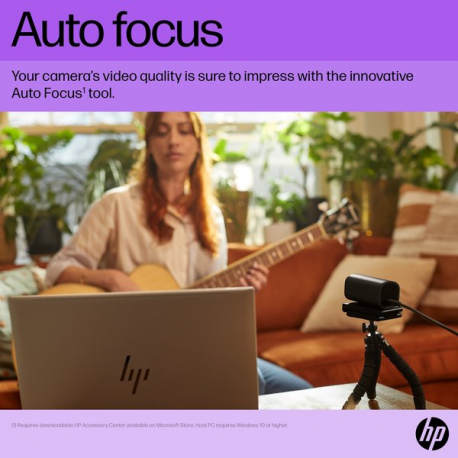 HP 965 Streaming - Webcam - colour - 8 MP - 3840 x 2160 - audio - USB 3.0 - 11
