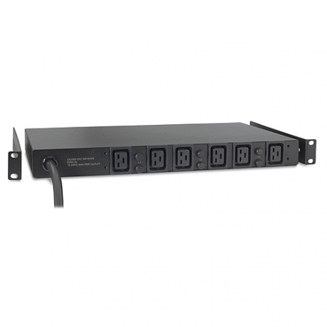 APC Basic Rack PDU - Power distribution strip (rack-mountable) - AC 208 V - 3-phase - input: Hubbell CS8365C - output connectors: 6 (IEC 60320 C19) - 1U - 2.4 m cord - for P / N: SMTL1000RMI2UC, SMX1000C, SMX1500RM2UC, SMX1500RM2UCNC, SMX750C, SMX750CNC - 2
