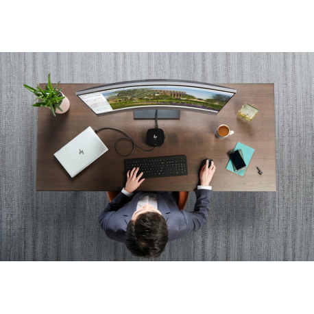 HP USB-C Dock G5 - Docking station - USB-C - GigE - 100 Watt - United Kingdom - for EliteBook 830 G6; Pavilion x360 Laptop; Pro Mobile Thin Client mt440 G3 - 31