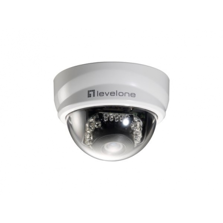LevelOne FCS-3101 - Network surveillance camera - pan / tilt - colour (Day&Night) - 2 MP - 1920 x 1080 - fixed focal - audio - LAN 10 / 100 - MPEG-4, AVI, MJPEG, 3GPP, H.264 - DC 12 V / AC 24 V / PoE - 0