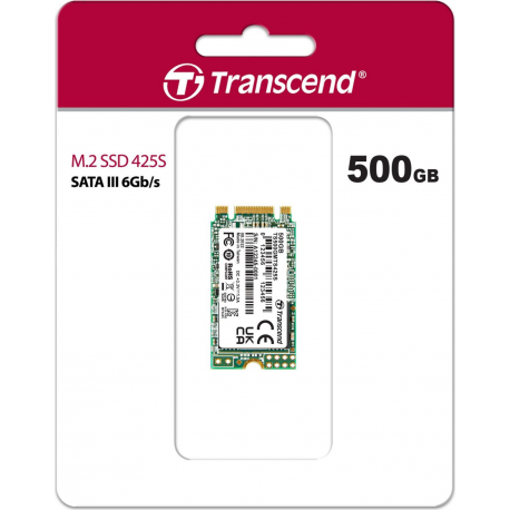 Transcend MTS425S - SSD - 500 GB - internal - M.2 2242 - SATA 6Gb/s - 1