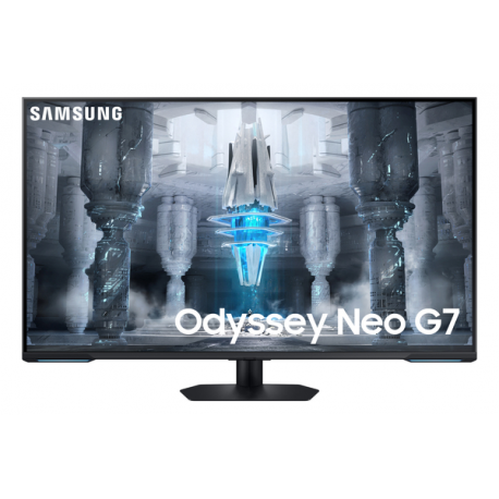 Samsung Odyssey Neo G7 S43CG700NU - G70NC Series - QLED monitor - Smart - gaming - 43" - 3840 x 2160 4K @ 144 Hz - VA - 400 cd / m² - 4250:1 - DisplayHDR 600 - 1 ms - 2xHDMI, DisplayPort - speakers - black, white - 5