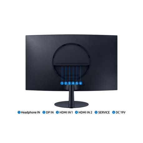 Samsung S27C390EAU - S39C Series - LED monitor - curved - 27" - 1920 x 1080 Full HD (1080p) @ 75 Hz - VA - 250 cd / m² - 3000:1 - 4 ms - 2xHDMI, DisplayPort - speakers - black, dark blue / grey - 8